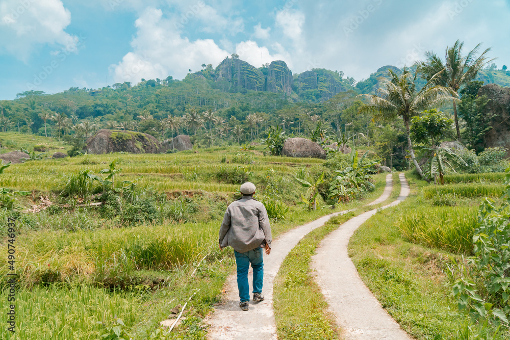 The ancient volcano Nglanggeran, which is one of the tourist icons in Yogyakarta, presents an extraordinary natural panorama The ancient volcano Nglanggeran, which is one of the tourist icons in Yogyakarta, presents an extraordinary natural panorama
