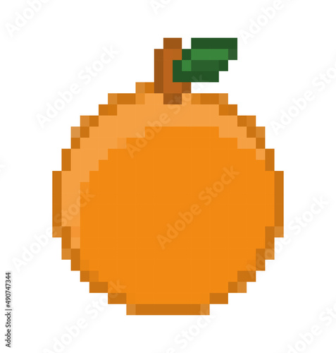 pixelated orange design