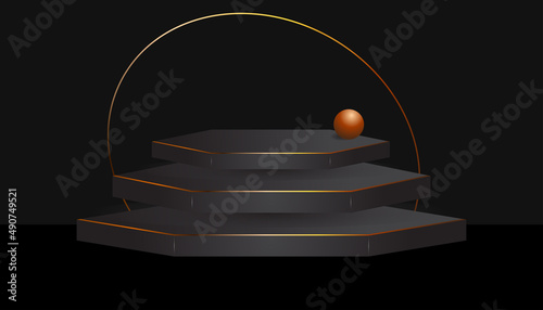 3d geometrical abstract podium for product place advertising design, website, presentation, wallpaper, celebration commercial etc.