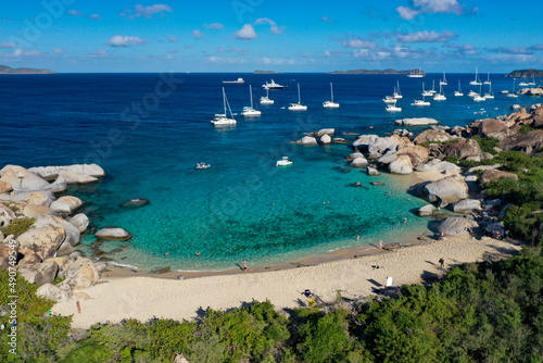 Canvas Print Aerial over the Baths in Virgin Gorda