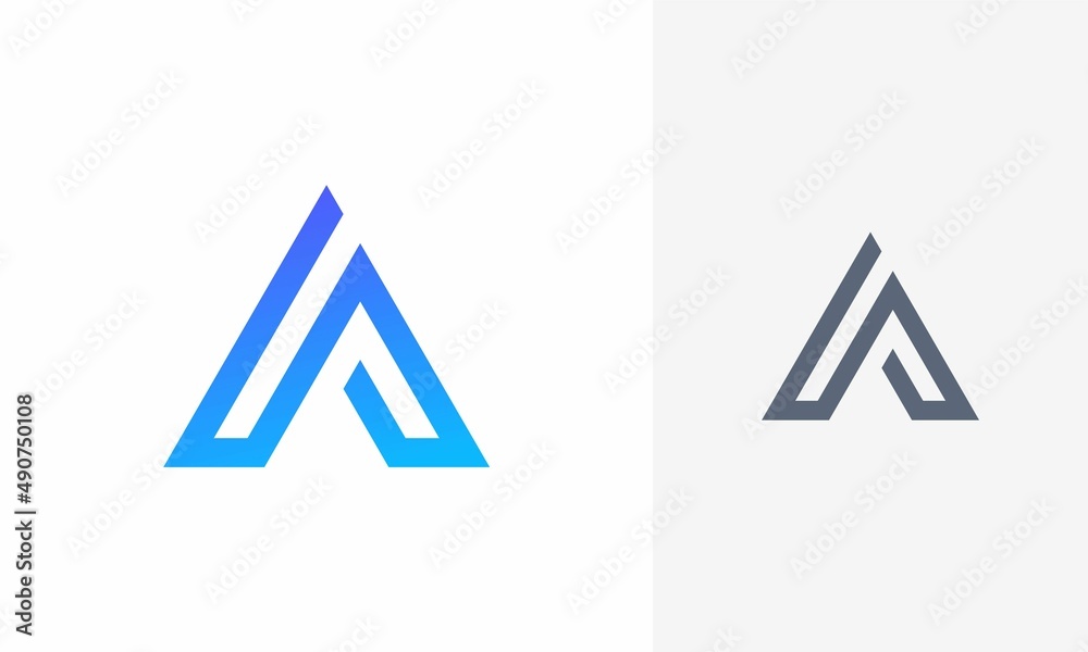 Letter A arrow logo. Icon design. Template elements. Geometric abstract logos Letter A arrow logo. Icon design. Template elements. Geometric abstract logos