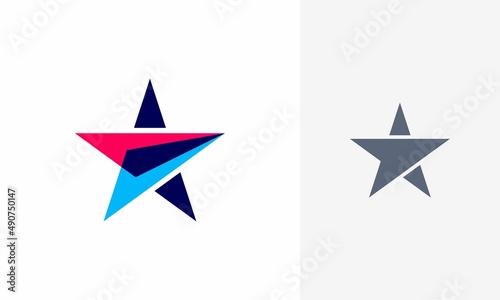 star arrow logo design. arrow star logo icon, logo design template