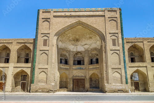 Mullo Tursunjon Madrasah, Bukhara, Uzbekistan. Structure was built in the XVI century in the traditions of Bukhara architecture. UNESCO object