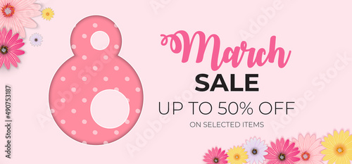 Poster International Happy Women s Day 8 March Greeting card sale banner Illu...
