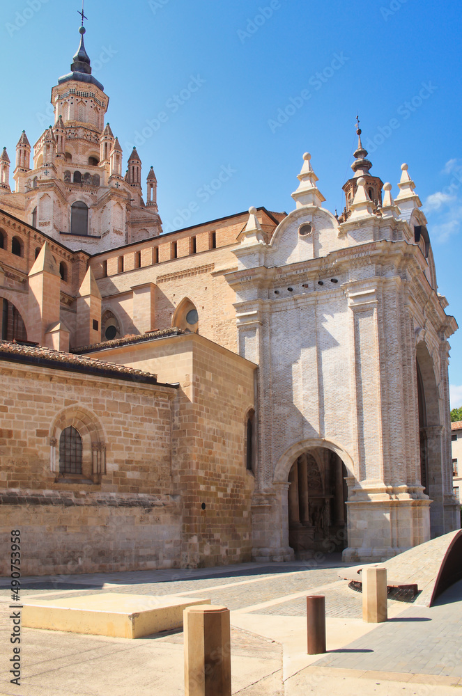 Side view of the cathedral of Tarazona (Zaragoza, Aragon, Spain)