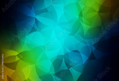 Dark Blue, Yellow vector texture with abstract forms.