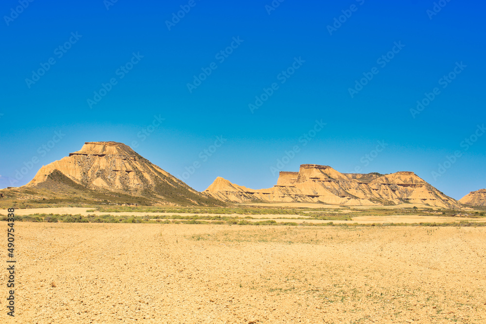 Desert landscape of the Bárdenas Reales. Navarra, Spain