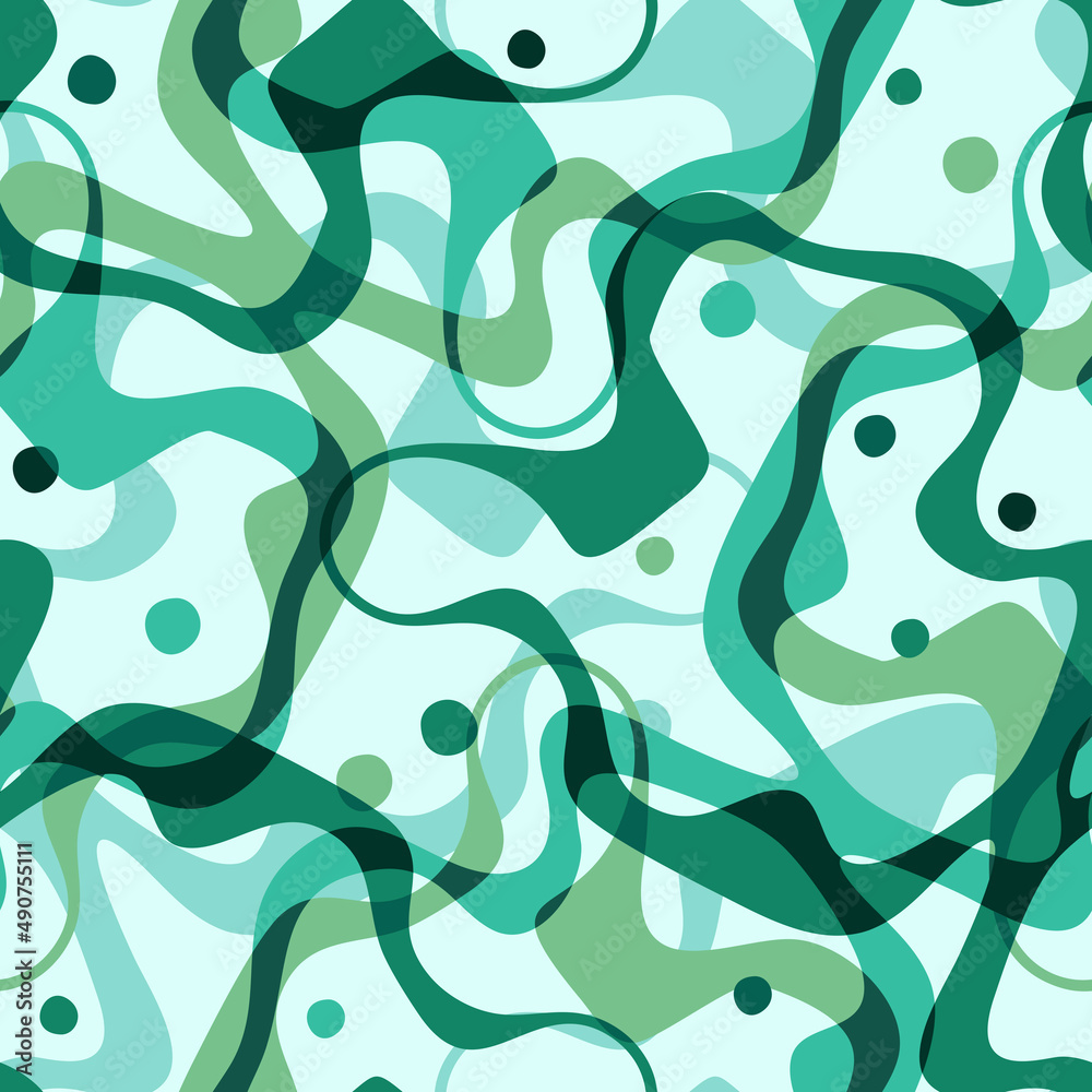 Fototapeta premium Seamless pattern with organic abstract motifs