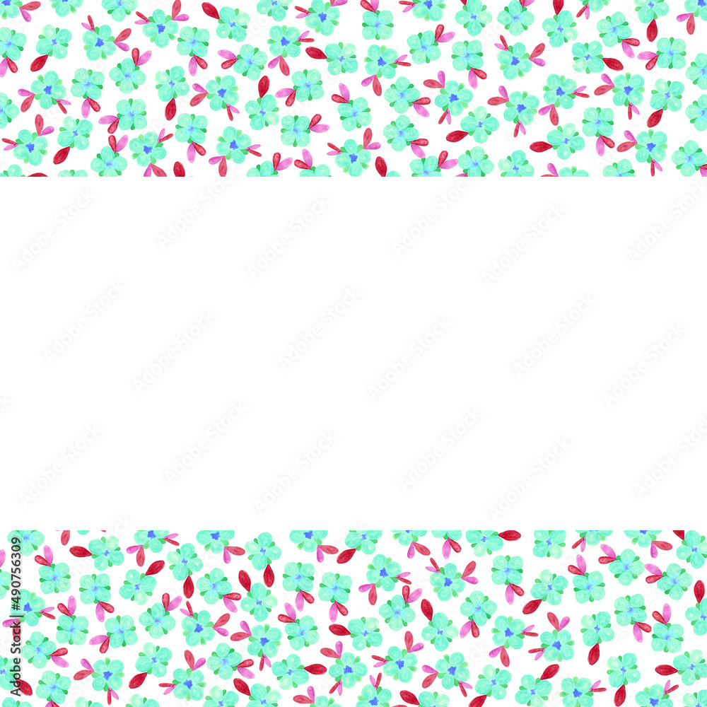 tiny green flowers rectangle frame tiny green flowers rectangle frame