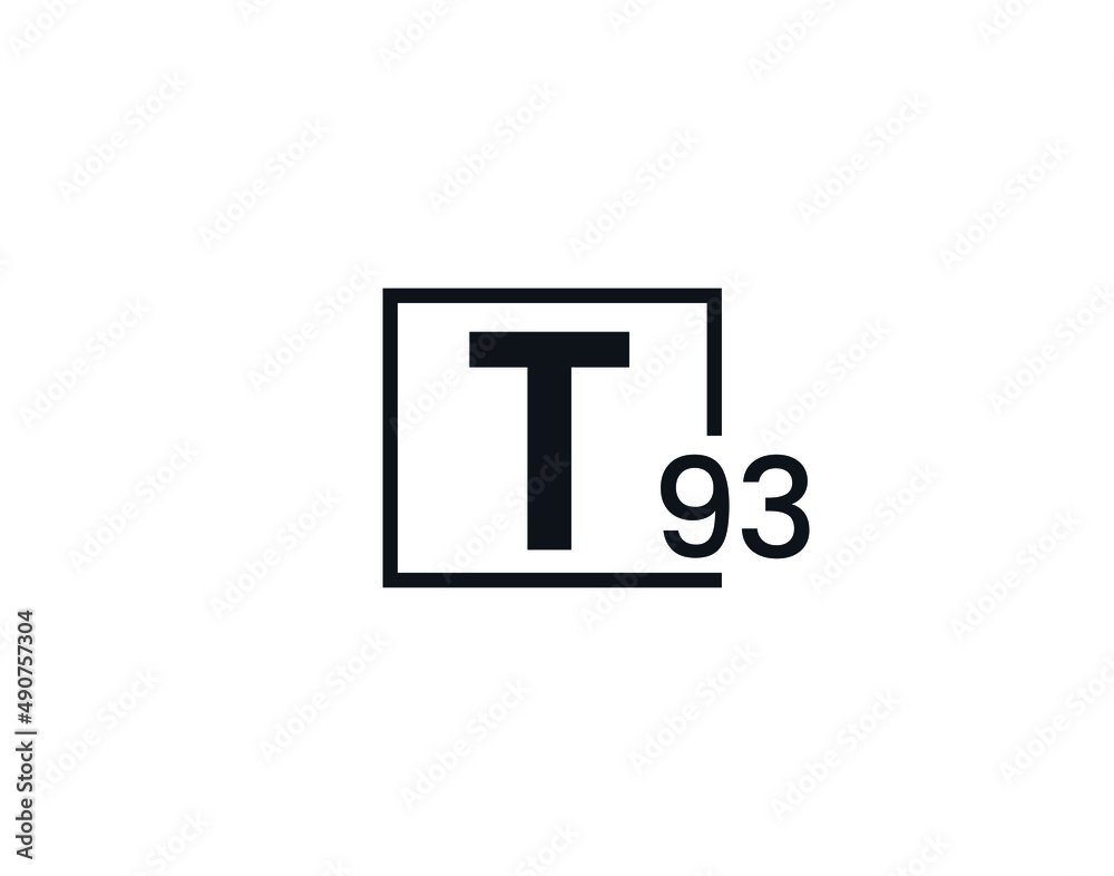 T93, 93T Initial letter logo T93, 93T Initial letter logo