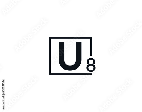 U8, 8U Initial letter logo photo