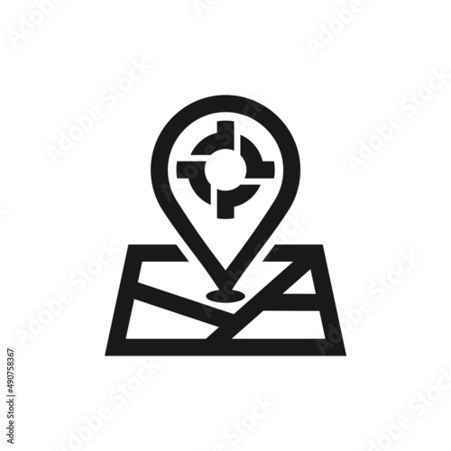 Target area icon isolated on white background