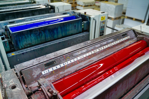 Red ink offset printing industrial