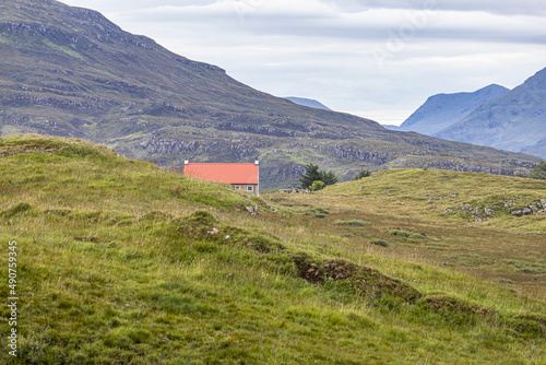 A remote croft just north of Portree on the Isle of Skye, Highland, Scotland UK.