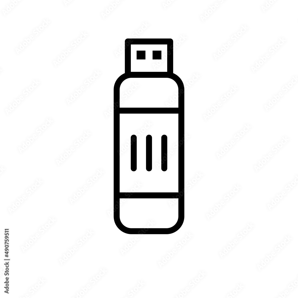 USB Flash Drive Icon Vector Illustration Flat Design USB Flash Drive Icon Vector Illustration Flat Design