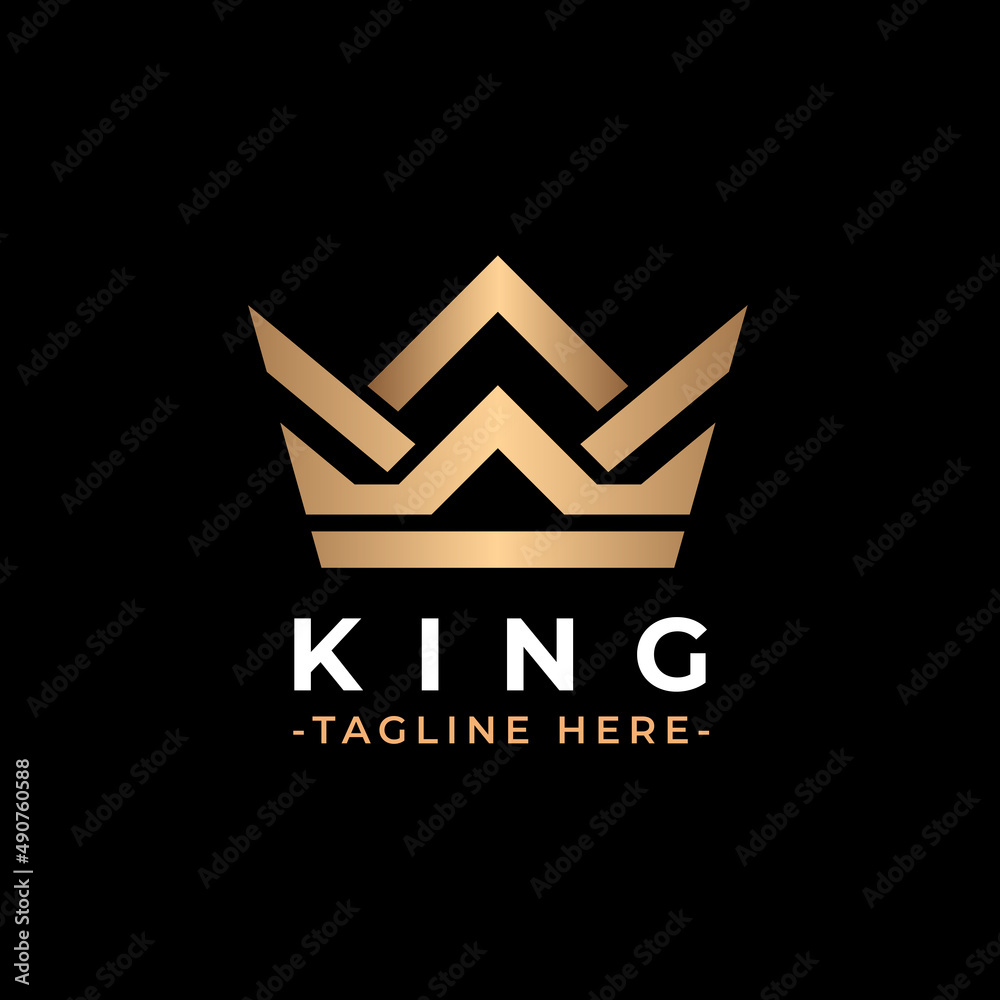 Gold king elegant logo icon template Gold king elegant logo icon template
