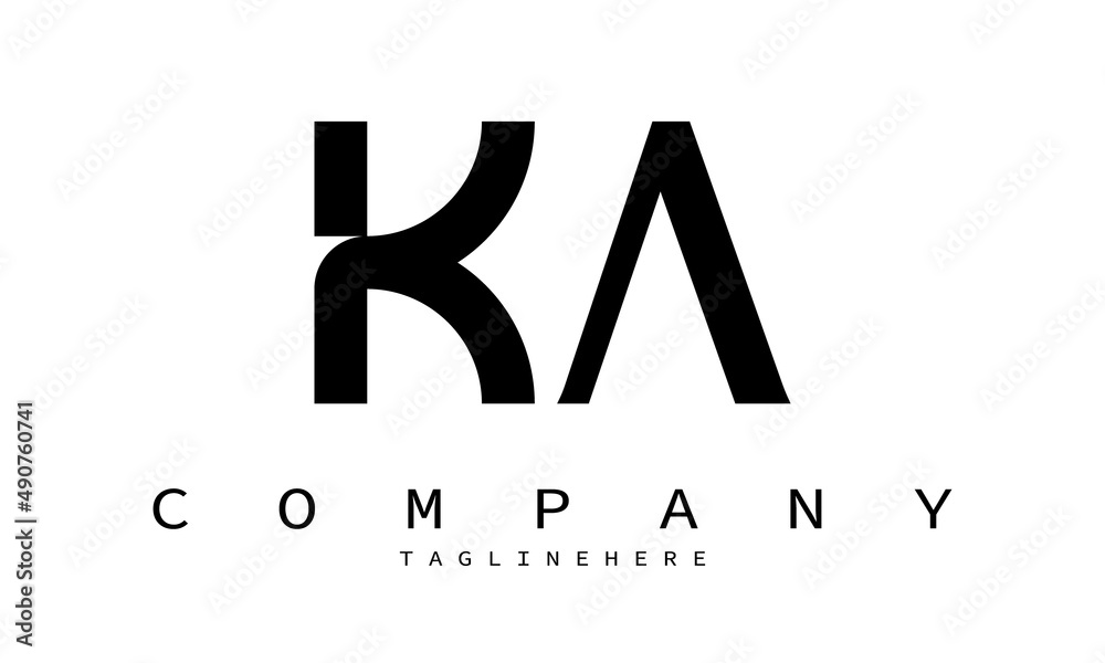 Creative letter kA logo design elements simple letter KA letter logo ...