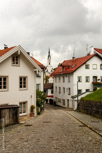 Cobbled road in old town