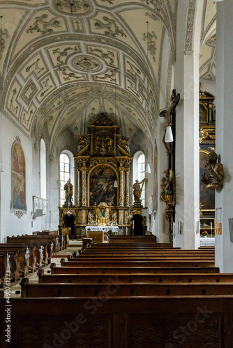 Interior of a large church or cathedral