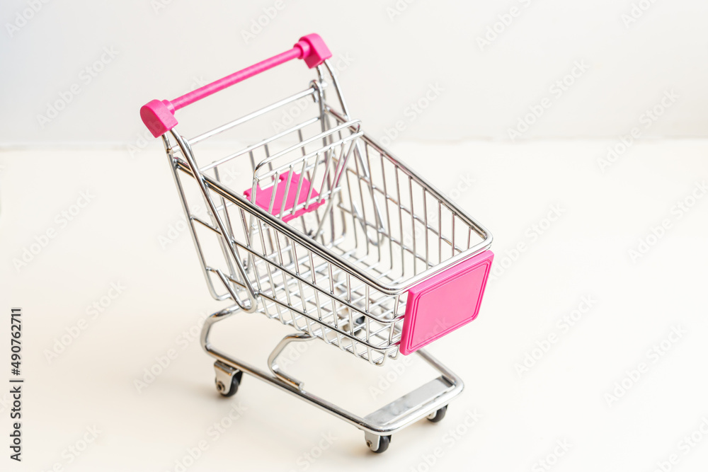 Miniature Shopping Cart Filled