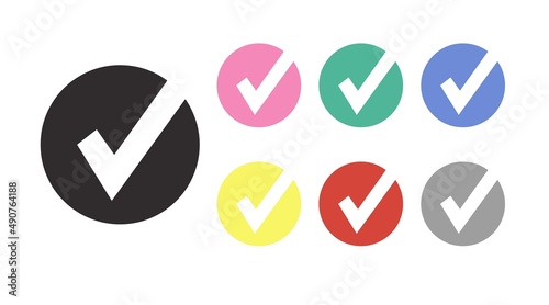Check Icon Set. Vector isolated editable color icons set Free Download Check Icon Set. Vector isolated editable color icons set - GFXLoad