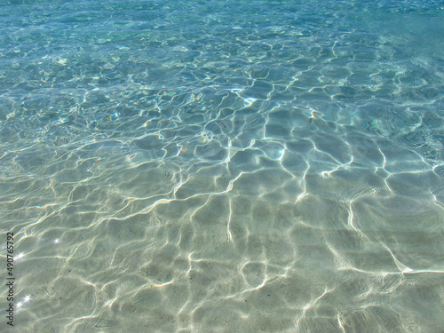 Crystal clear waters on a Caribbean beach