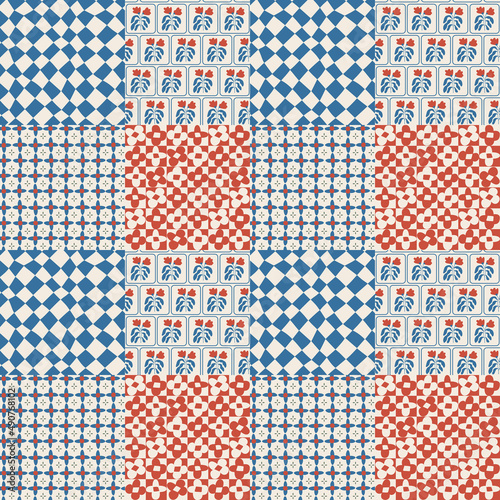 Beautiful cute Morocco Tile Marrakesh Inspired Seamless pattern modern style Vector EPS10,Design for fashion , fabric, textile, wallpaper, cover, web