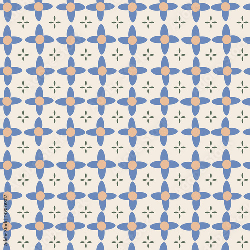 Minimal small scale of Flower Tile ,Morocco style seamless pattern vector EPS10,Design for fashion , fabric, textile, wallpaper, wrapping