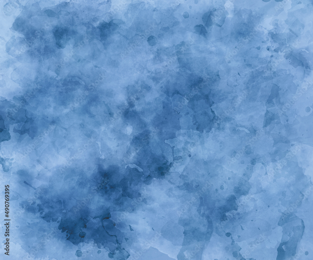 Abstract soft blue watercolor background. Digital art painting. Abstract soft blue watercolor background. Digital art painting.