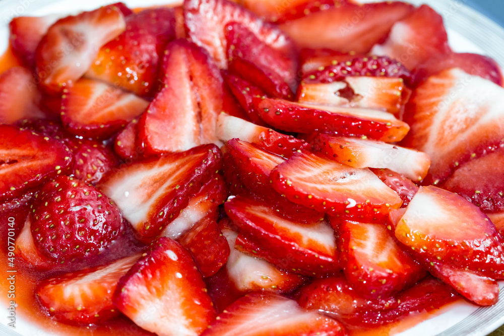 Strawberry slices Strawberry slices