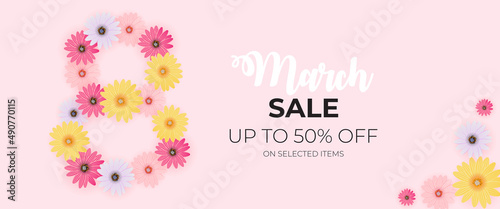 Poster International Happy Women s Day 8 March Greeting card sale banner Illu...