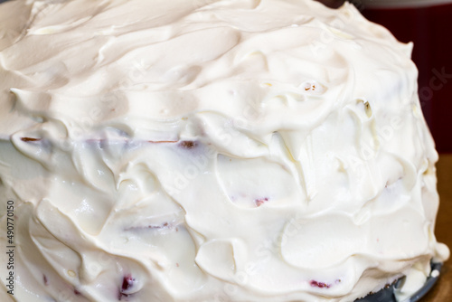 Cream cake closeup