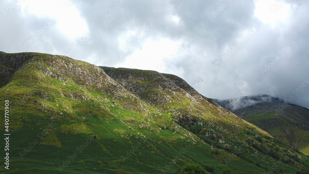 mountains, hills and sky