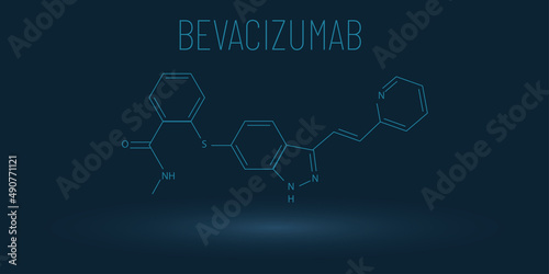 Chemical structure of targeted therapy drug for colon cancer.Bevacizumab