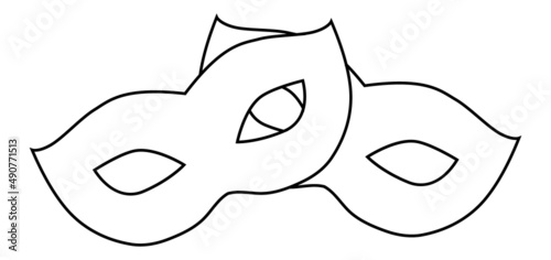 festive masquerade mask on white background icon. Illustration