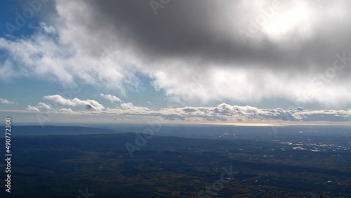 Wallpaper Mural View from the top of Mont Ventoux in southern direction on windy day in autumn season with clouds passing by in Provence region, southern France. Torontodigital.ca