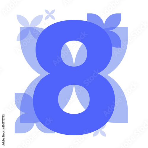 Vector symbol of World Women's Day in trend colors 2022.