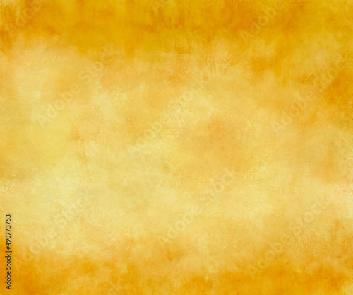 Abstract bright yellow watercolor background. Digital art painting.