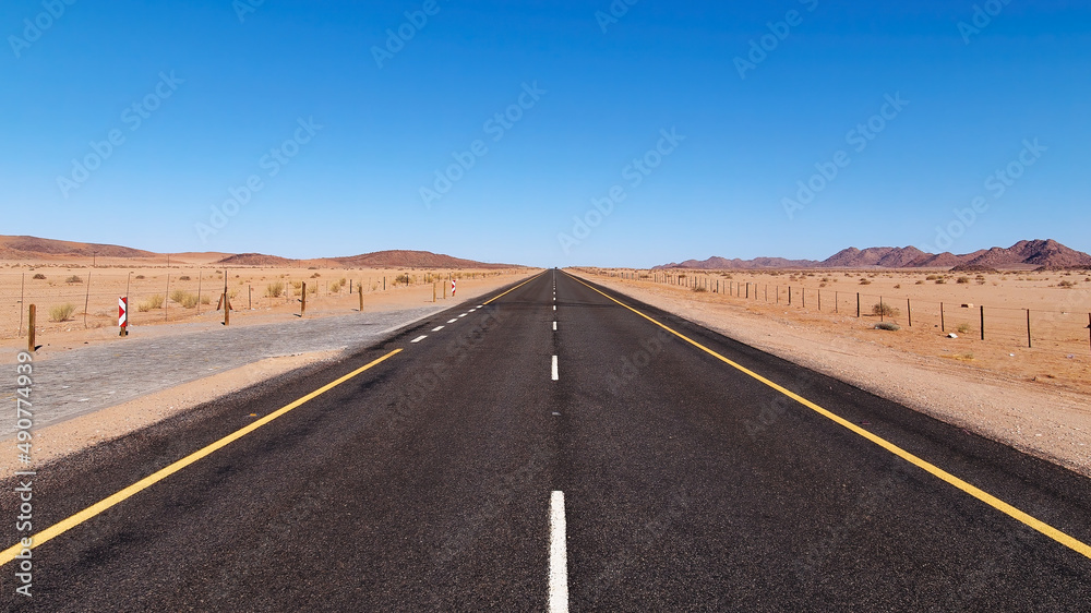 Low angle view of the road in Republic of South Africa to Namibia