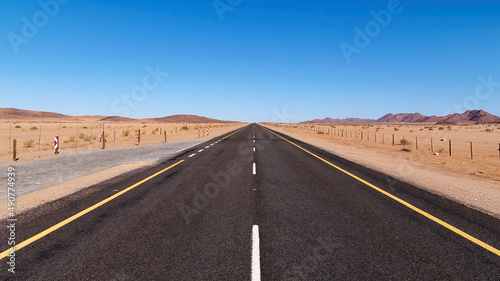 Low angle view of the road in Republic of South Africa to Namibia