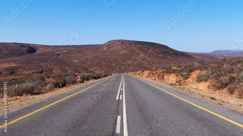 Low angle view of the road in Republic of South Africa to Namibia