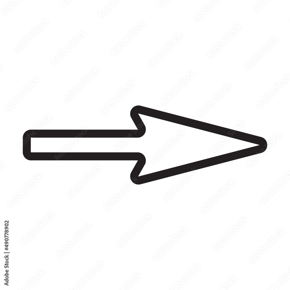 Black and white arrow. Illustration. Black and white arrow. Illustration.