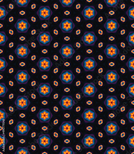 Multi color seamless pattern texture and template. Multicolored. Colorful ornamental graphic design. Colored mosaic ornaments. Vector illustration. EPS10. © Jozsef