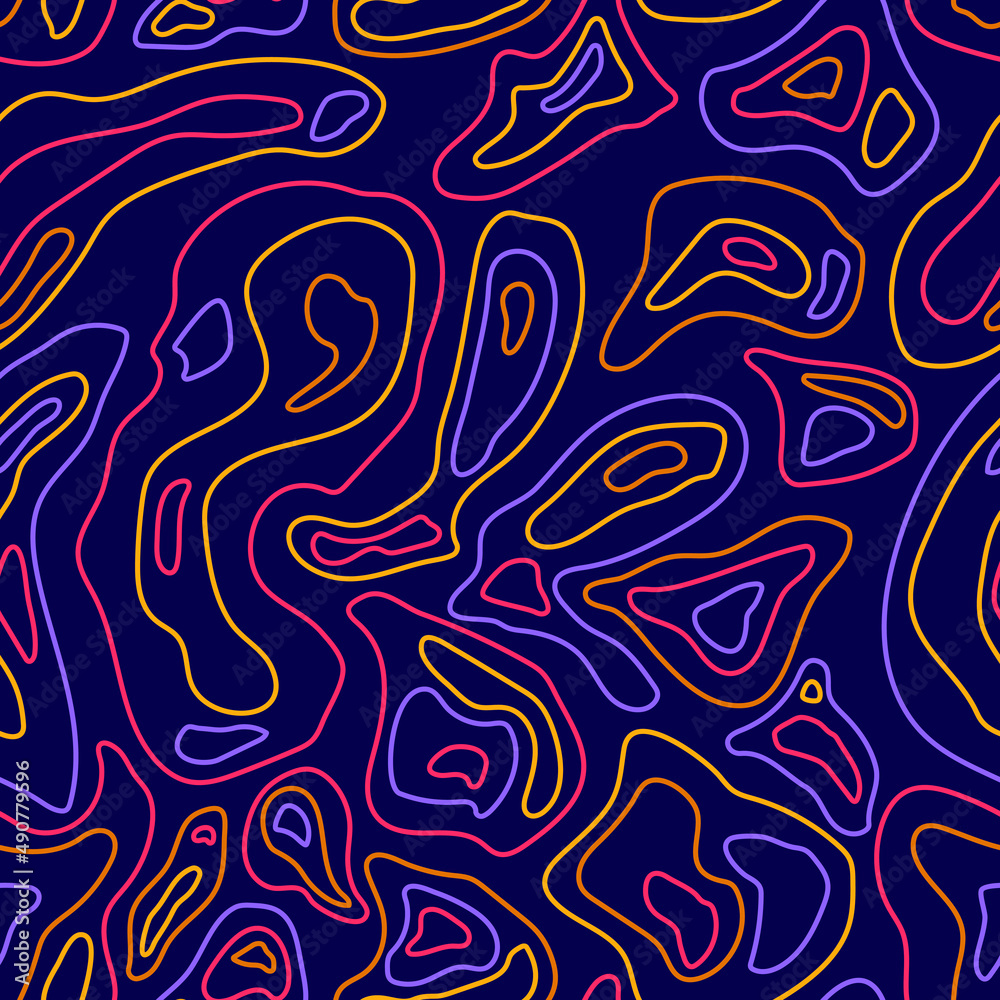 Topographic contour lines map seamless pattern Topographic contour lines map seamless pattern