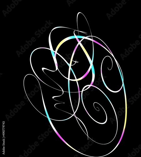 Obraz na płótnie abstract floral ornament w salonie