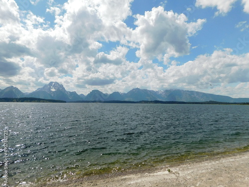 Jackson Lake and the Grand Tetons in Wyoming