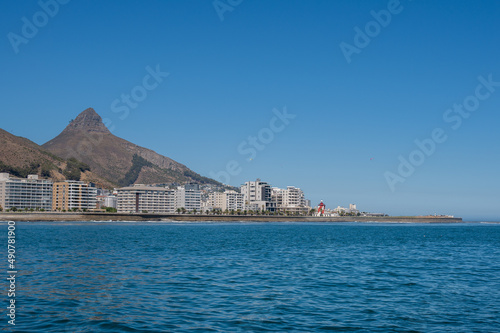 Mouille Point and the Lions Head in Cape Town in South Africa