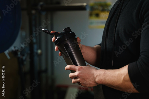 A man in the gym working out 