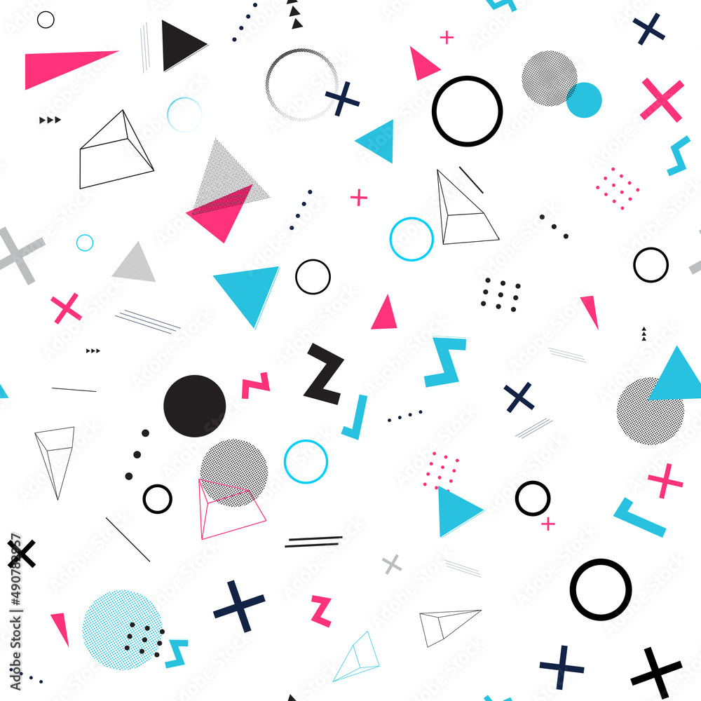 Abstract Geometric Seamless Pattern Minimal Background. Illustration Abstract Geometric Seamless Pattern Minimal Background. Illustration