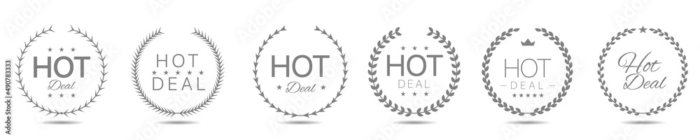 Obraz premium Hot deal laurel wreath label set